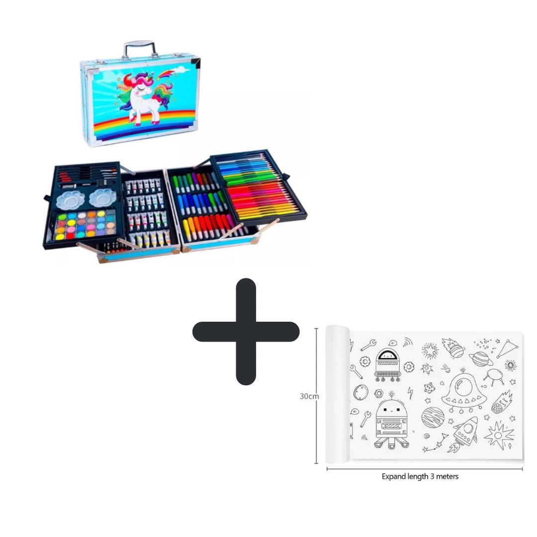 Combo kit de arte maleta+papel para pint
